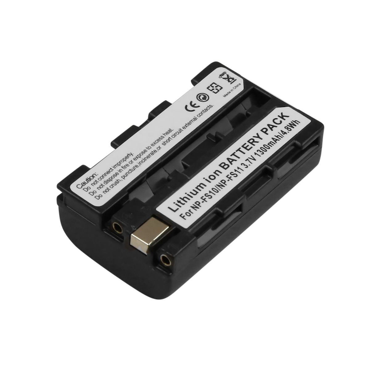 Batteria agli ioni di litio nera per NP-FS10/NP-FS11, 3,7V, 1300mAh.