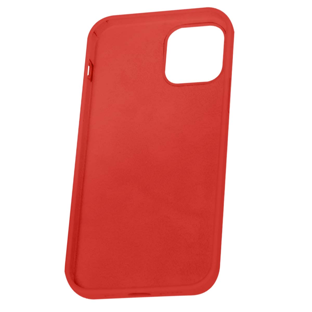 Una custodia rossa per telefono con ritagli per fotocamera e pulsanti.