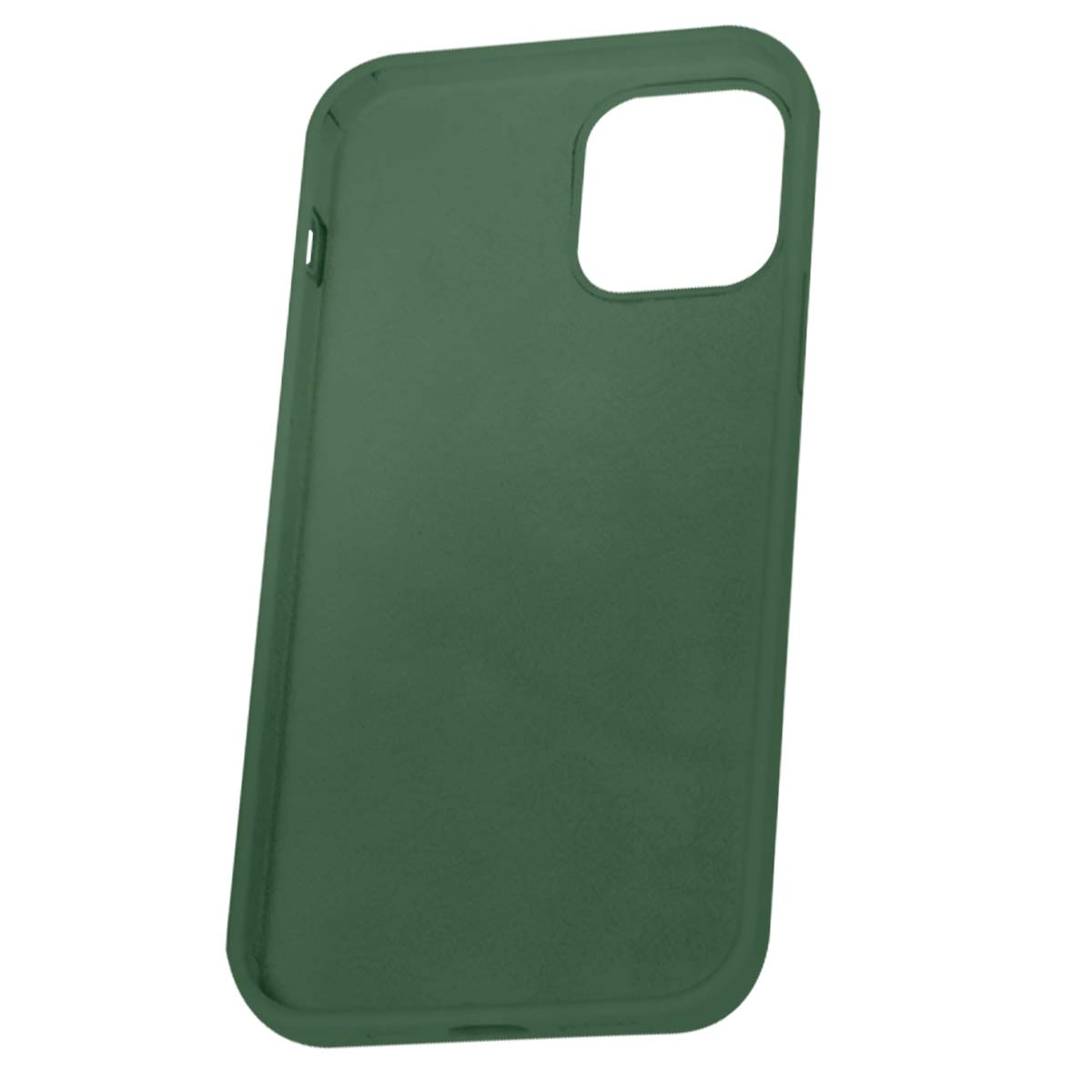Una custodia per telefono verde con ritaglio per fotocamera.