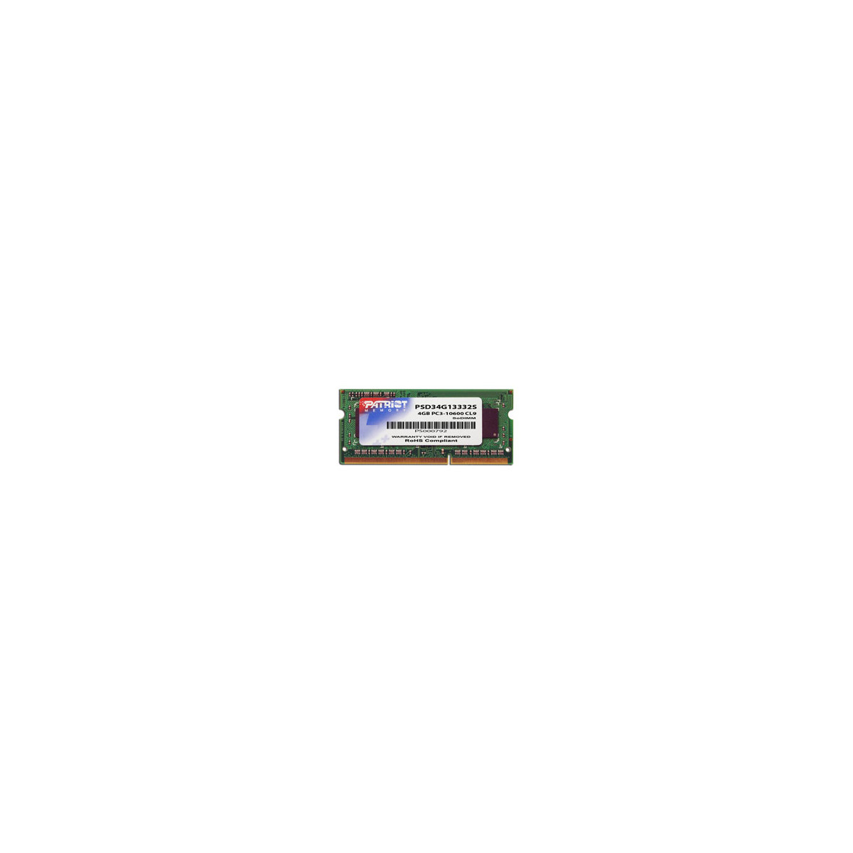 Modulo RAM verde con logo Patriot e modello PSD34G133325.