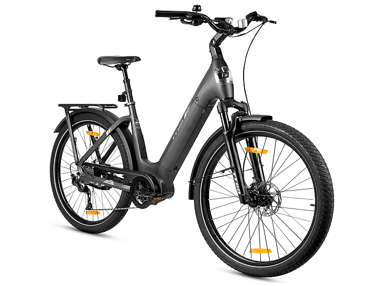 TTGO Z5 Citybike (Laufradgröße: 28 Zoll, Unisex-Rad, 648 Wh, Mattes Titangrau)