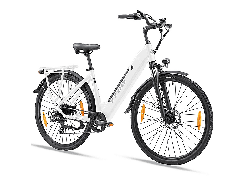 TTGO HZ28ST Citybike (Laufradgröße: 28 Zoll, Unisex-Rad, 720 Wh, Weiß)