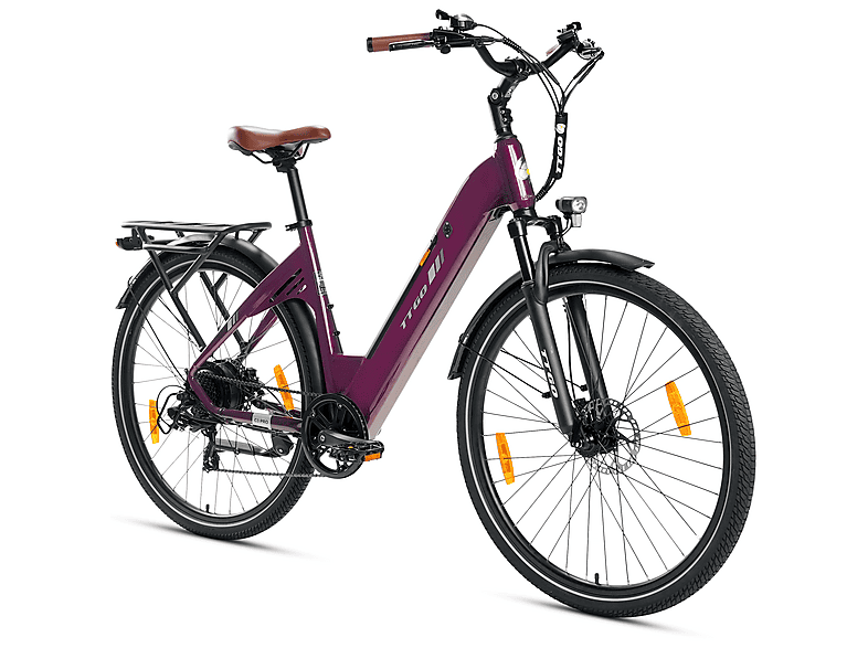 TTGO C3 Pro Citybike (Laufradgröße: 28 Zoll, Unisex-Rad, 720 Wh, Dunkellila)