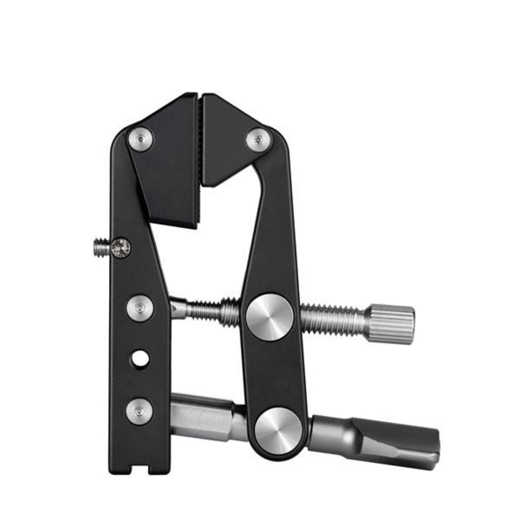 Schwarzes Werkzeug mit Schrauben und einem Bit.
