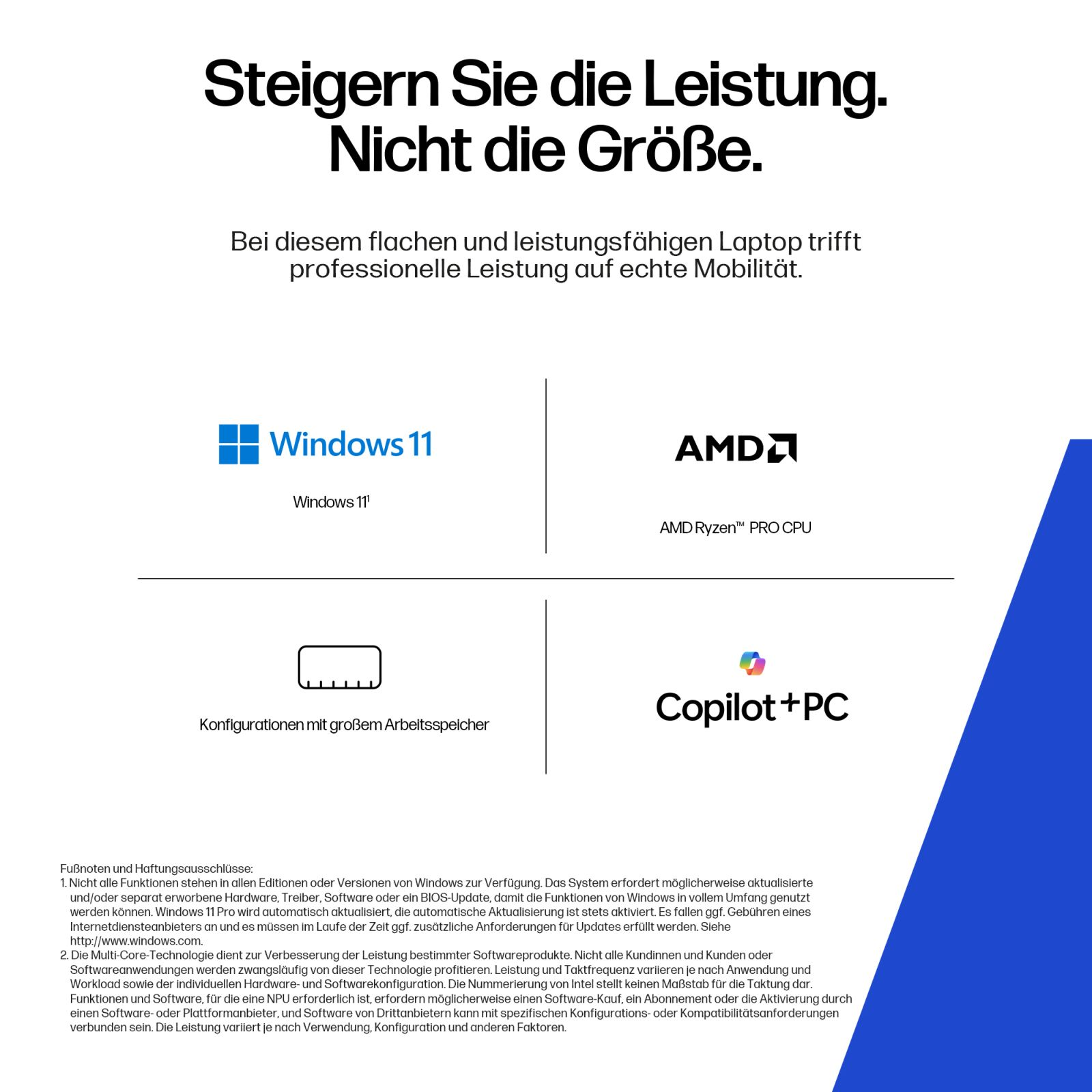 Windows 11 i AMD Ryzen PRO CPU na laptopie z Copilot+PC.