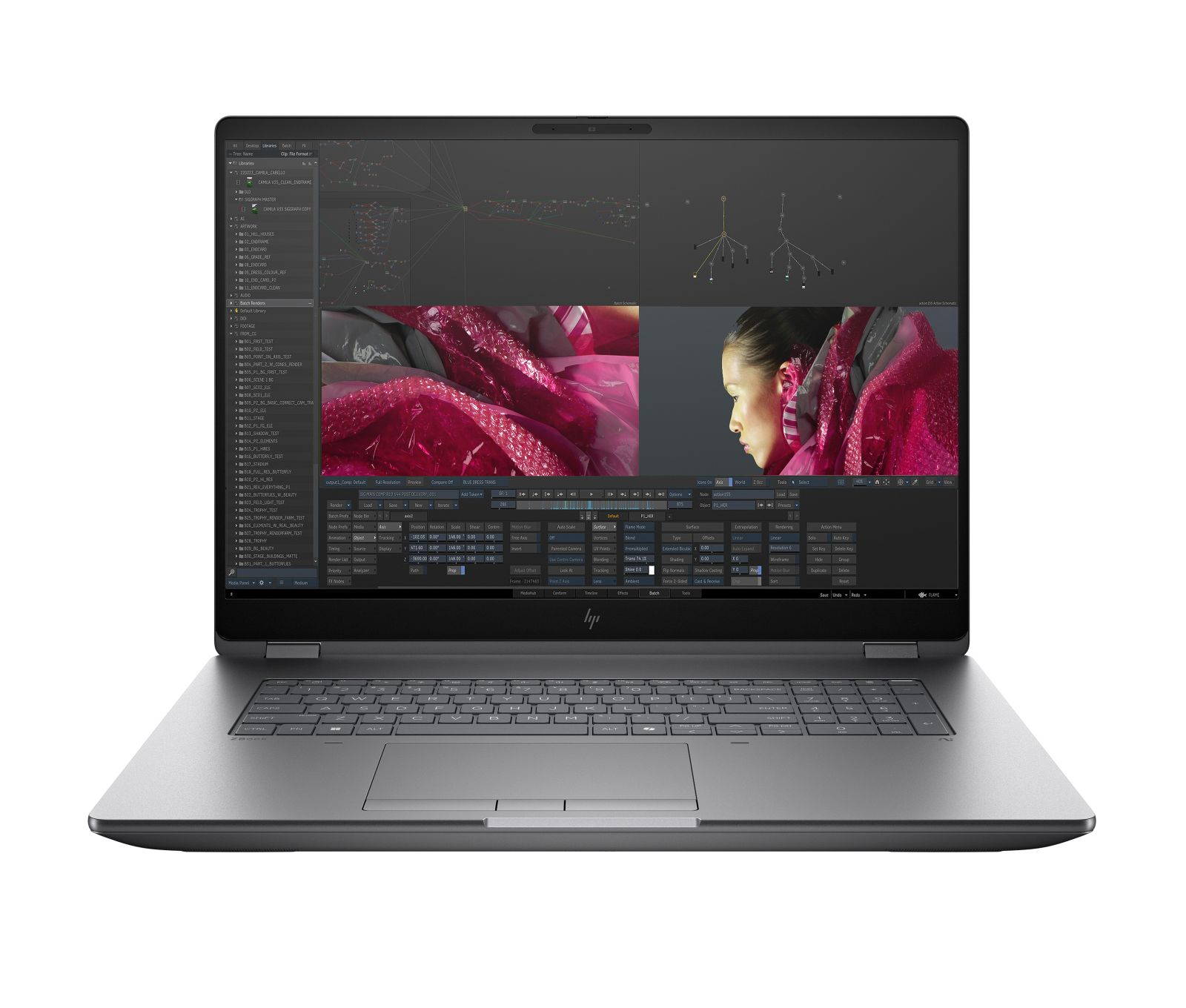 Ein Laptop zeigt eine Benutzeroberfläche mit Videobearbeitungssoftware.