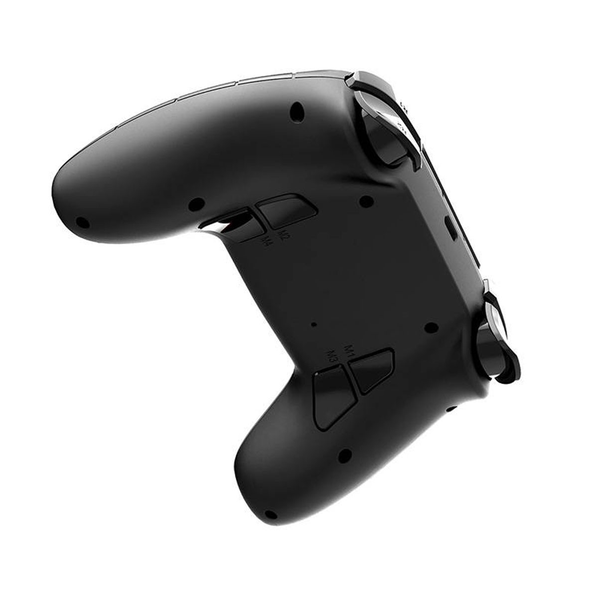 Un controller da gioco nero con pulsanti etichettati M1, M2, M3 e M4.