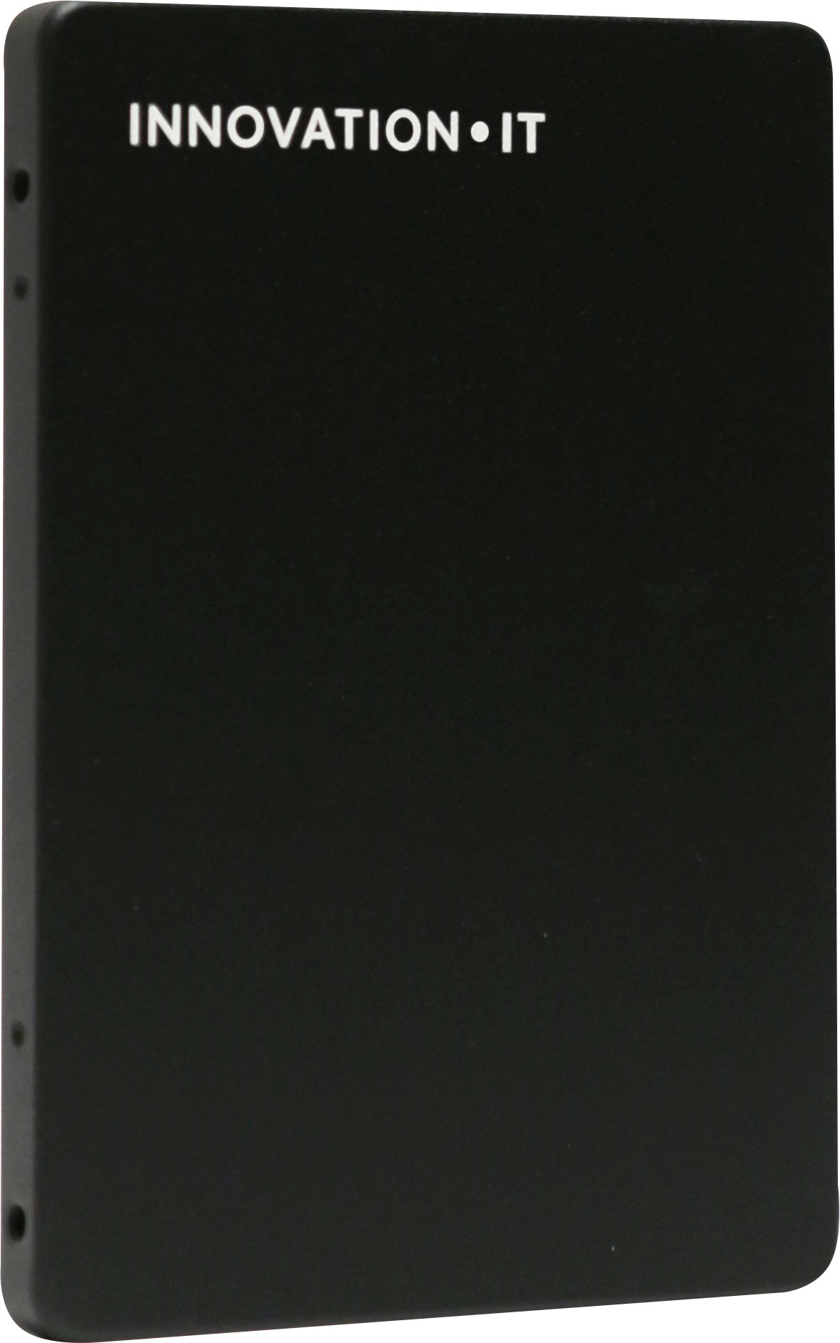 Rettangolo nero con testo bianco "INNOVATION IT" in alto a sinistra.