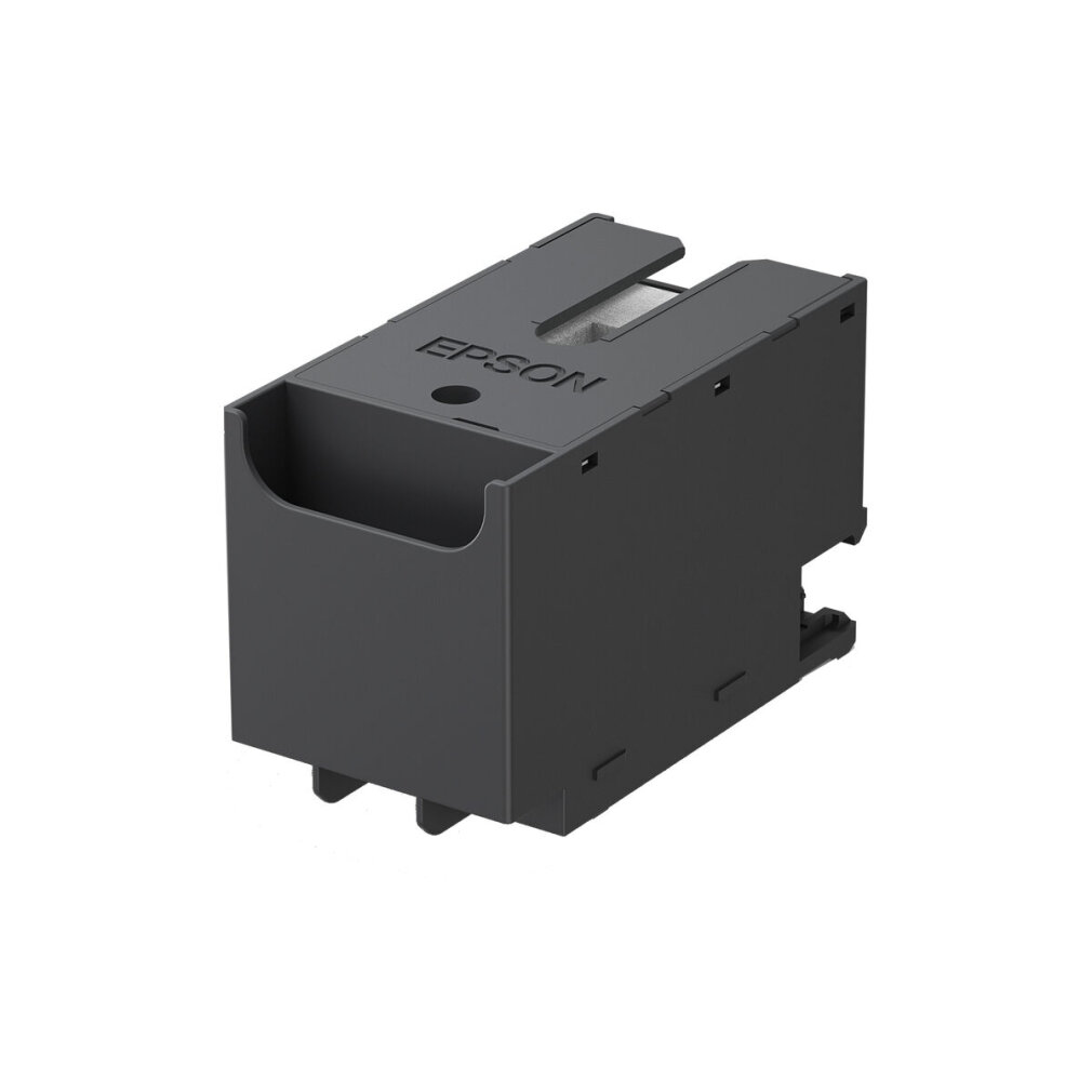 Un portacartucce Epson nero con logo in alto.