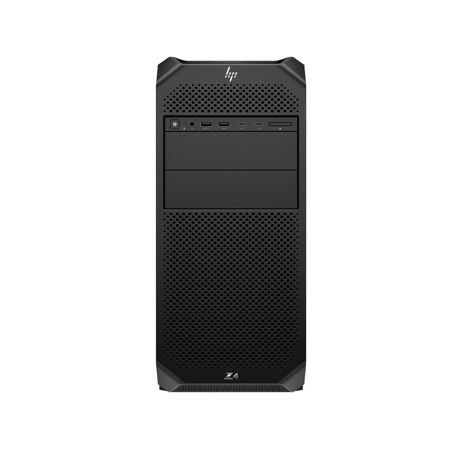 Chassis tower nero HP Z4 con prese d'aria e porte anteriori.