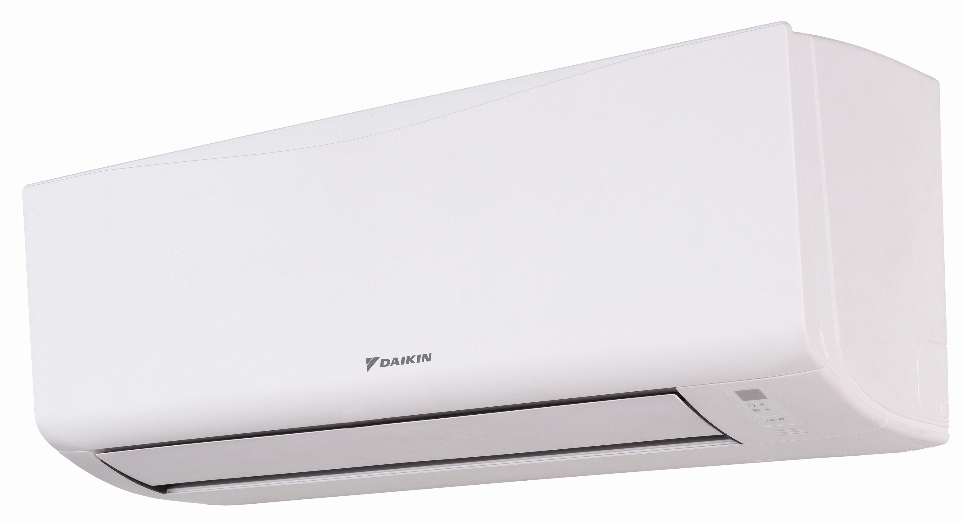 Un'unità di condizionatore Daikin bianca dal design elegante con controlli visibili.