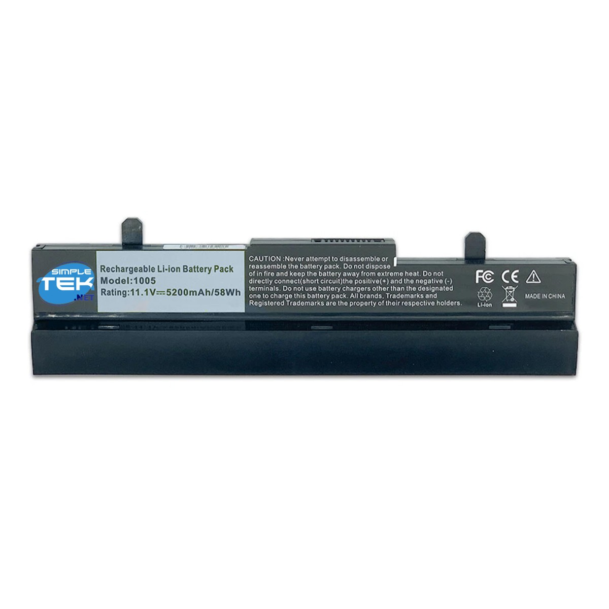 Batteria ricaricabile Li-ion nera, modello 1005, 11,1V 5200mAh/58Wh.