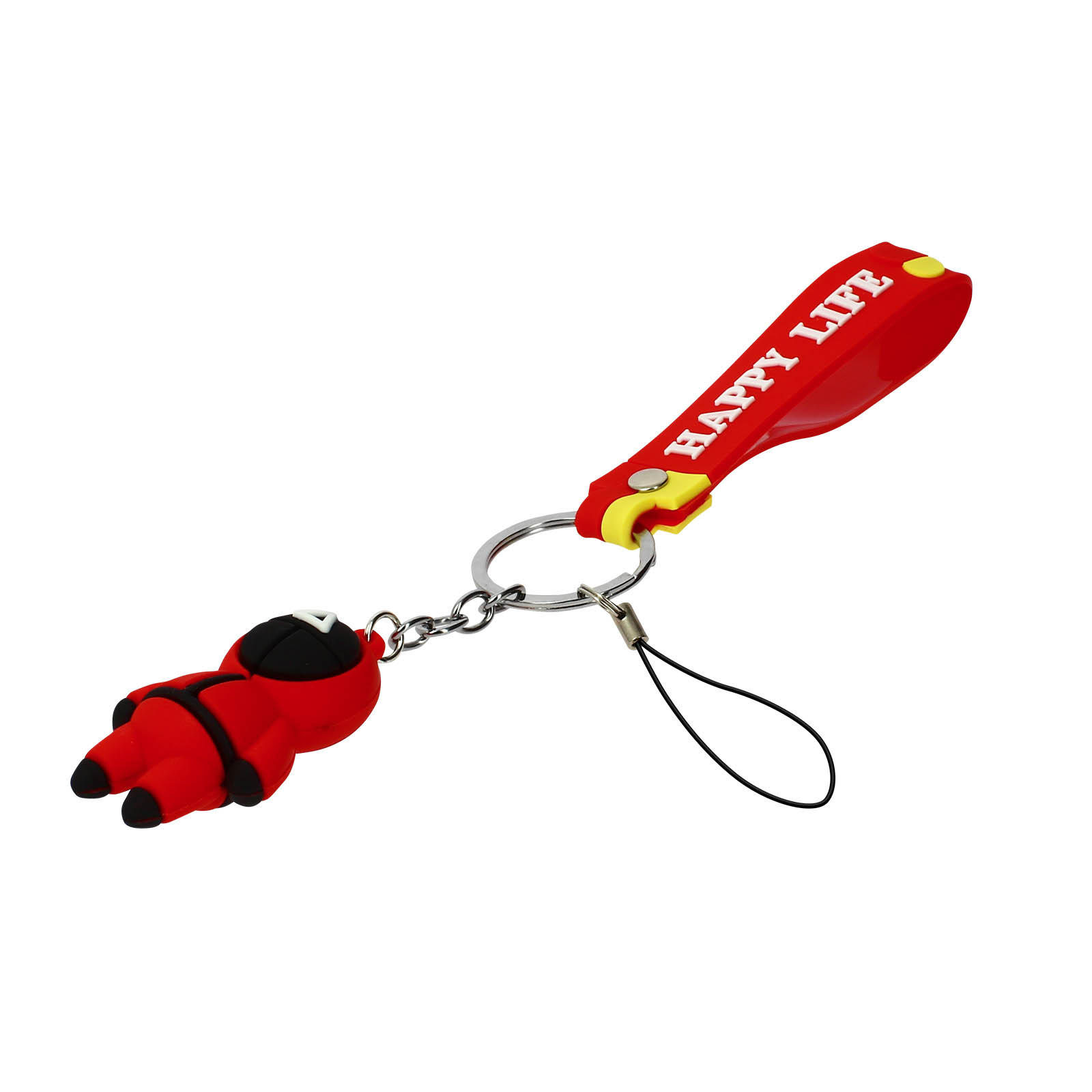 Portachiavi rosso con figura e 