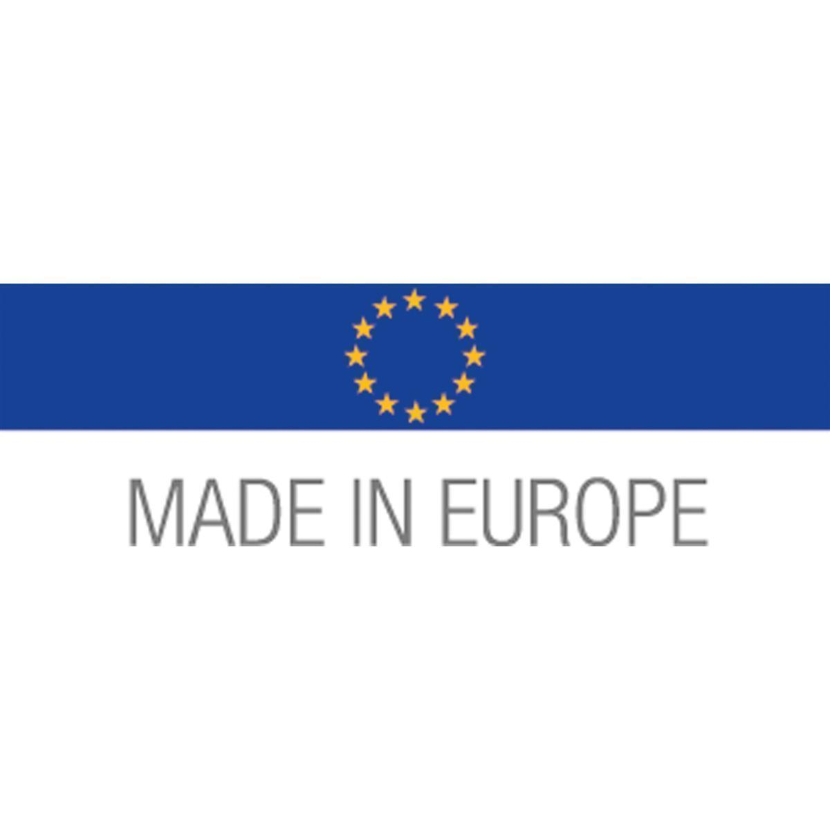Bandiera UE con 12 stelle e testo MADE IN EUROPE