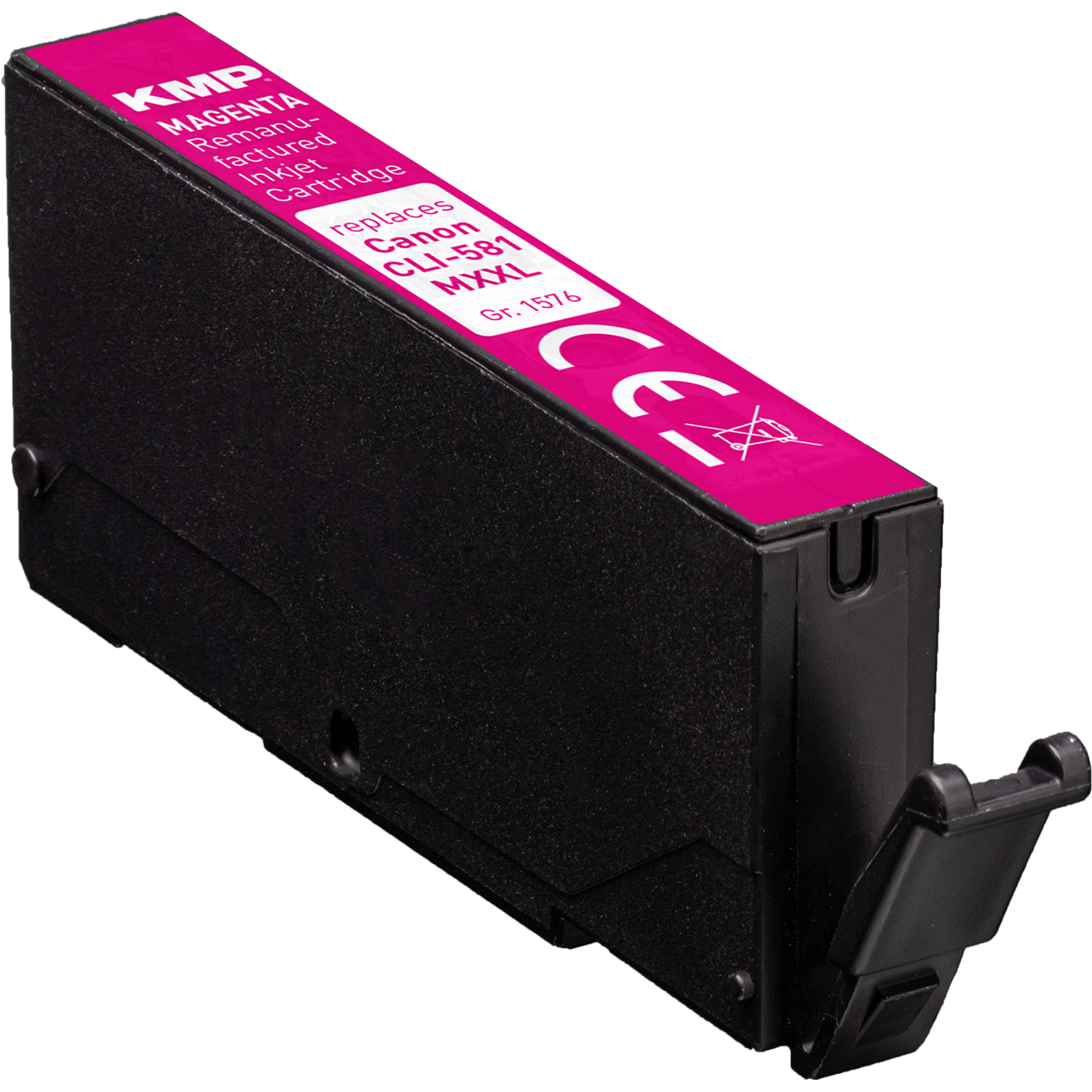 Cartuccia d'inchiostro magenta nero, marca KMP, sostituisce Canon CLI-581 XXL.
