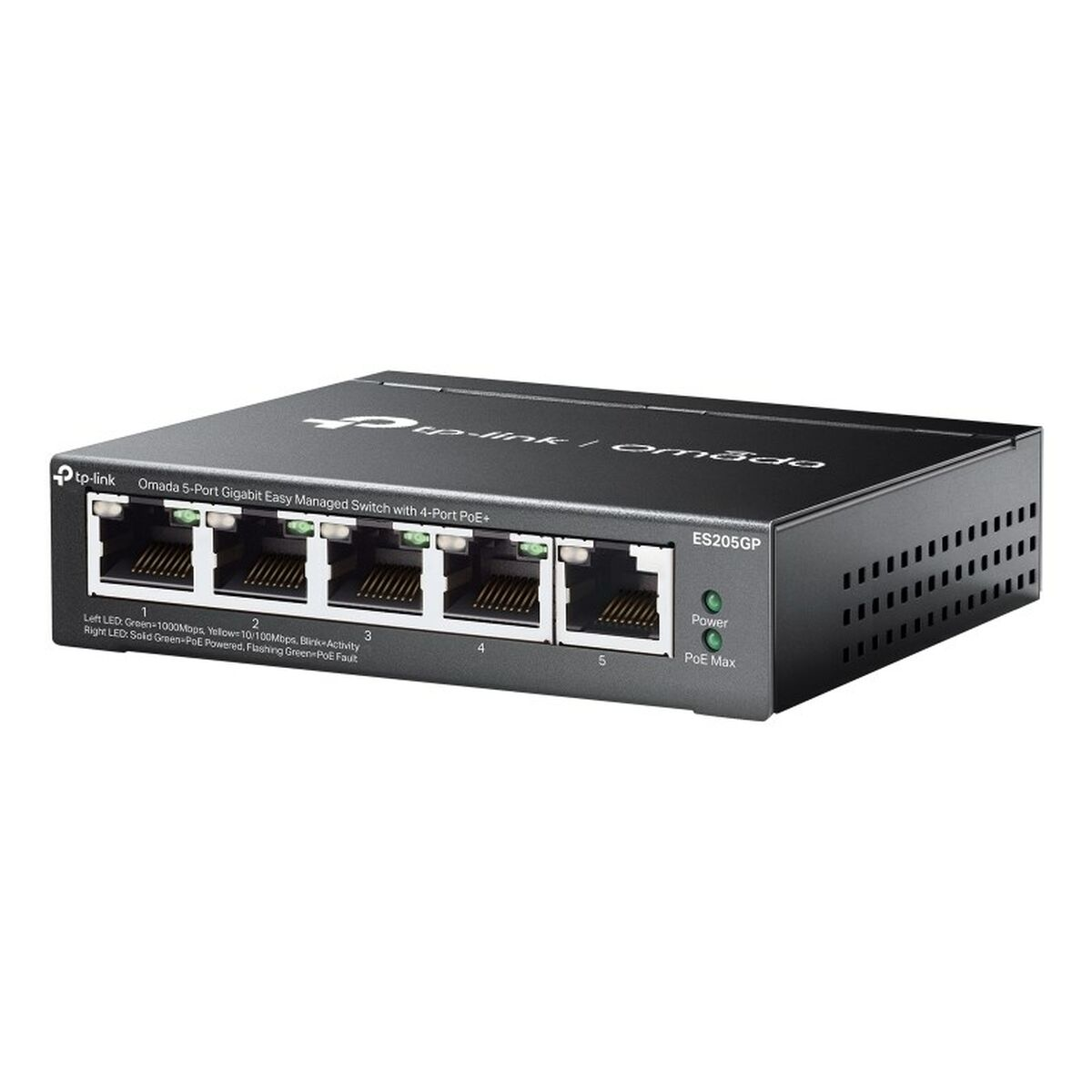 Switch TP-Link Omada Gigabit facile à gérer 5 ports avec 4 ports PoE+.