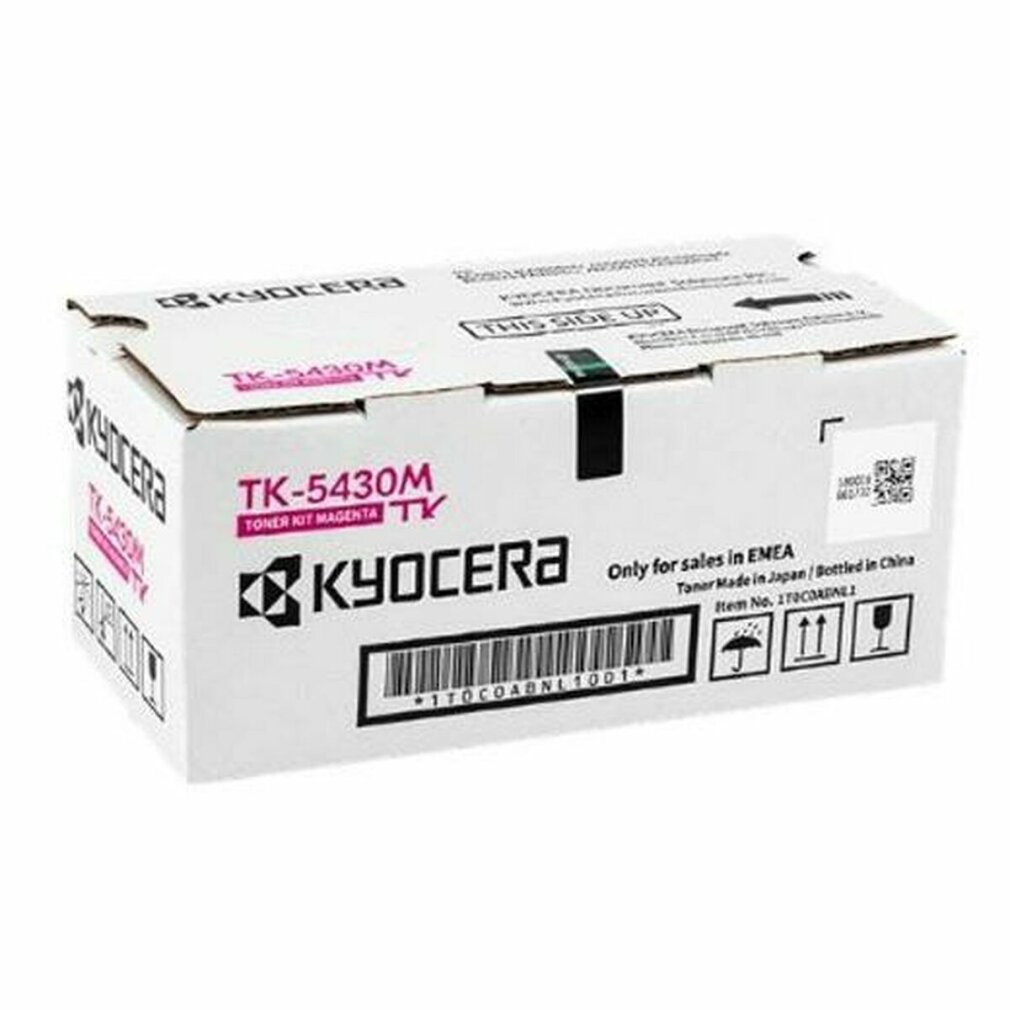 Scatola toner Kyocera TK-5430M Magenta, made in Japan, imbottigliato in Cina.