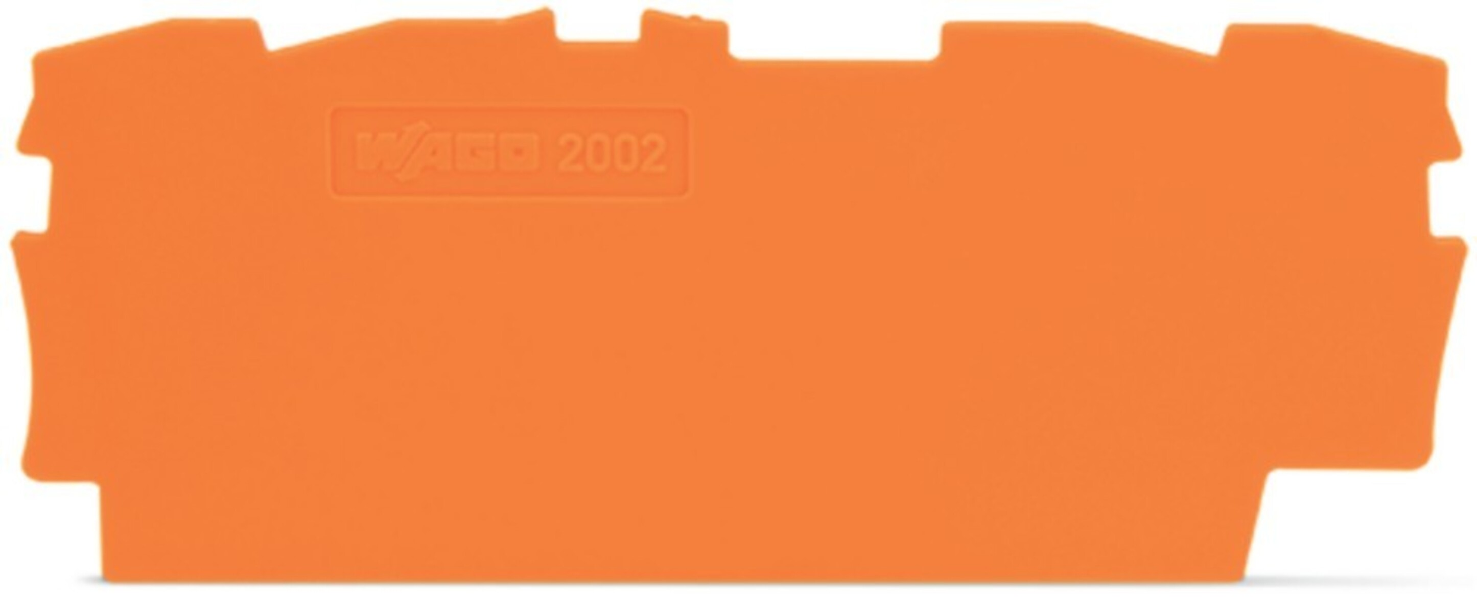 Una copertura arancione per morsettiera WAGO 2002.