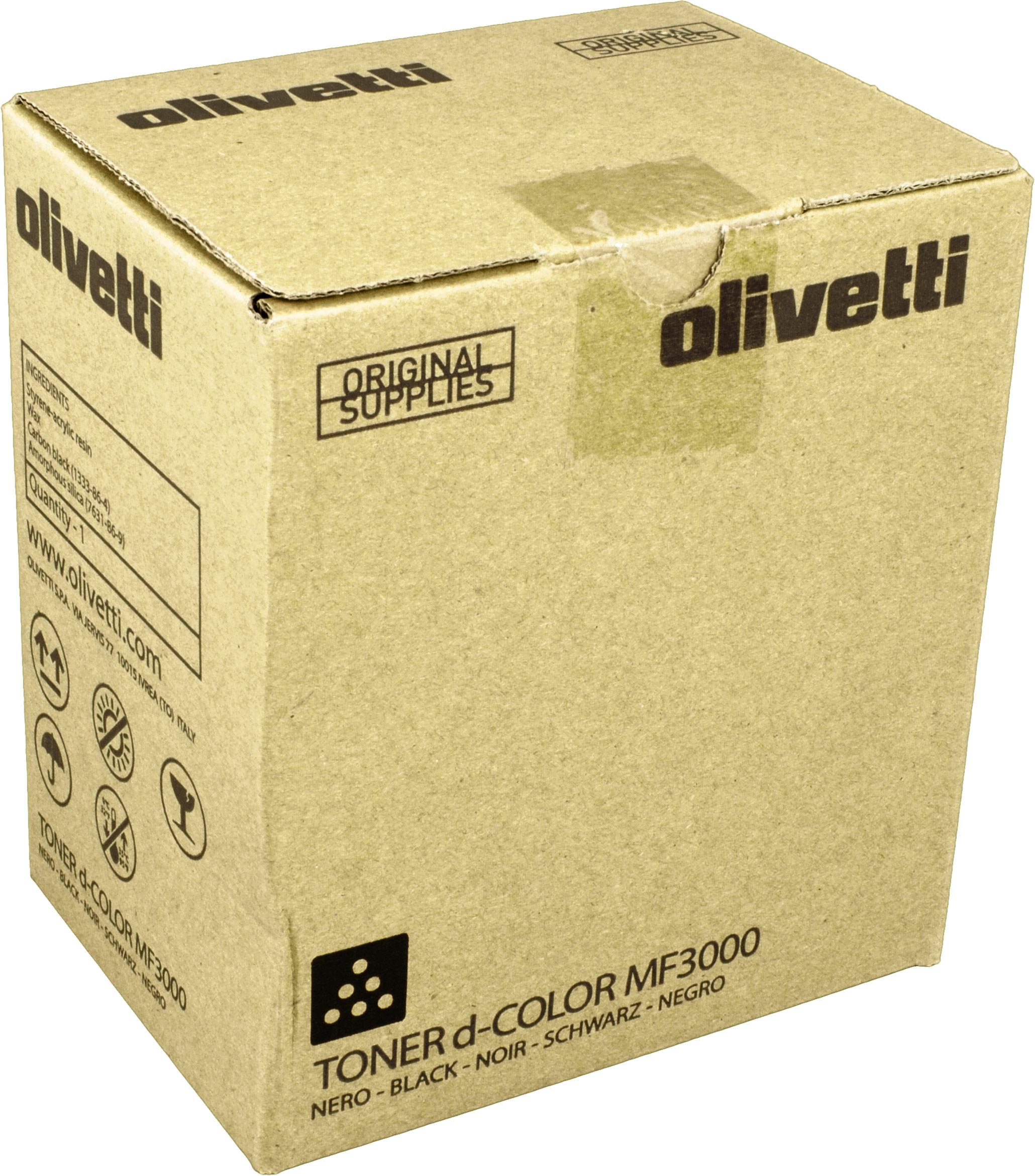 Scatola toner Olivetti per d-COLOR MF3000 in nero.