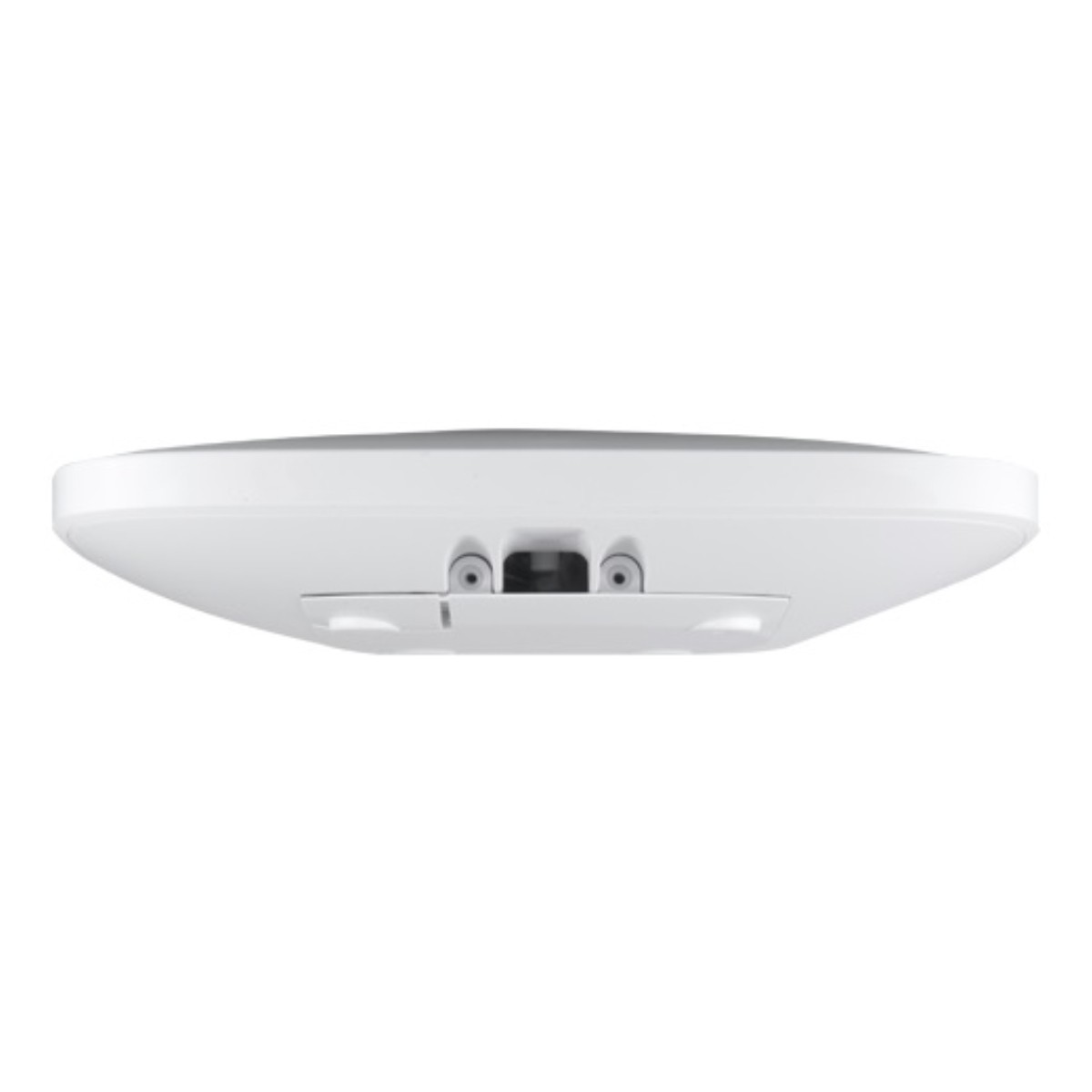 Un dispositivo bianco e piatto con porte sulla parte inferiore.