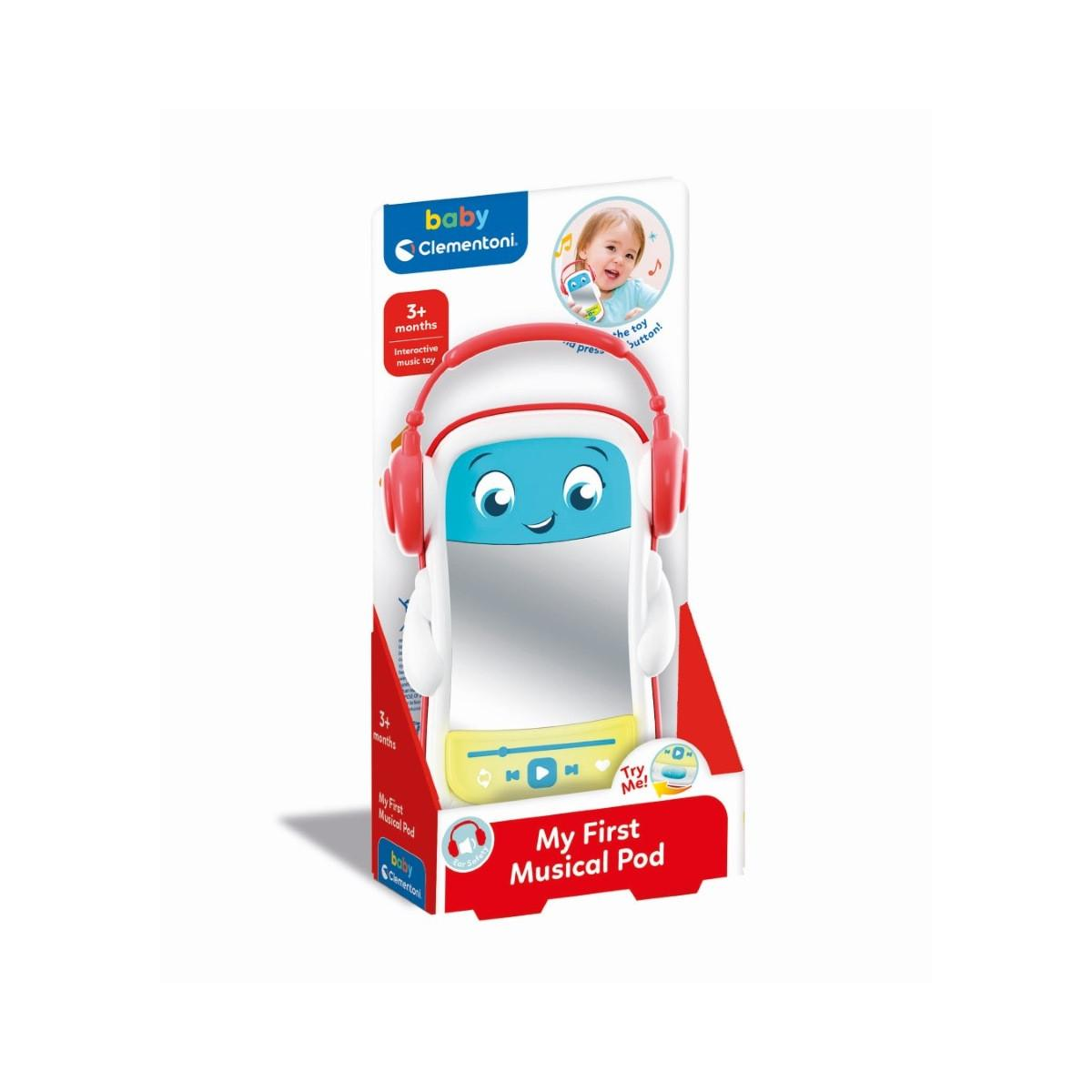 Clementoni Baby My First Musical Pod giocattolo con cuffie e controlli.