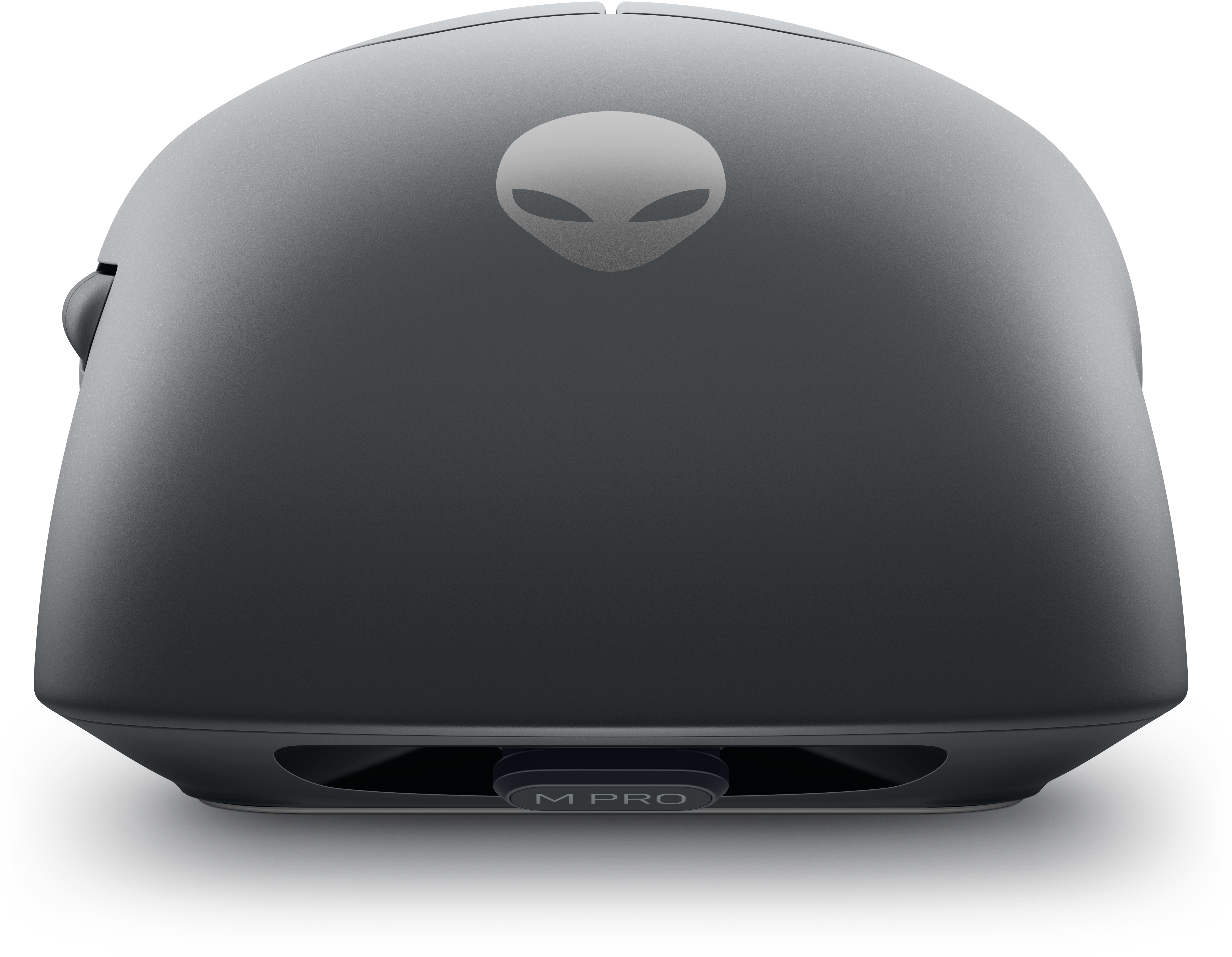 Szara mysz Alienware M Pro z logo obcego na górze.