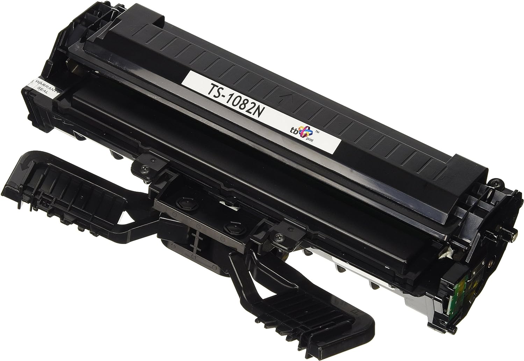 Una cartuccia toner per stampante laser nera etichettata TS-1082N con sigillo di garanzia.