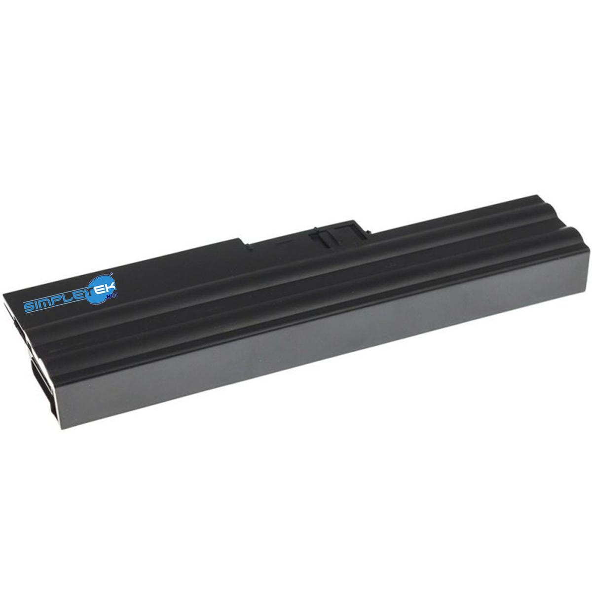Una batteria per laptop nera con il logo del marchio 