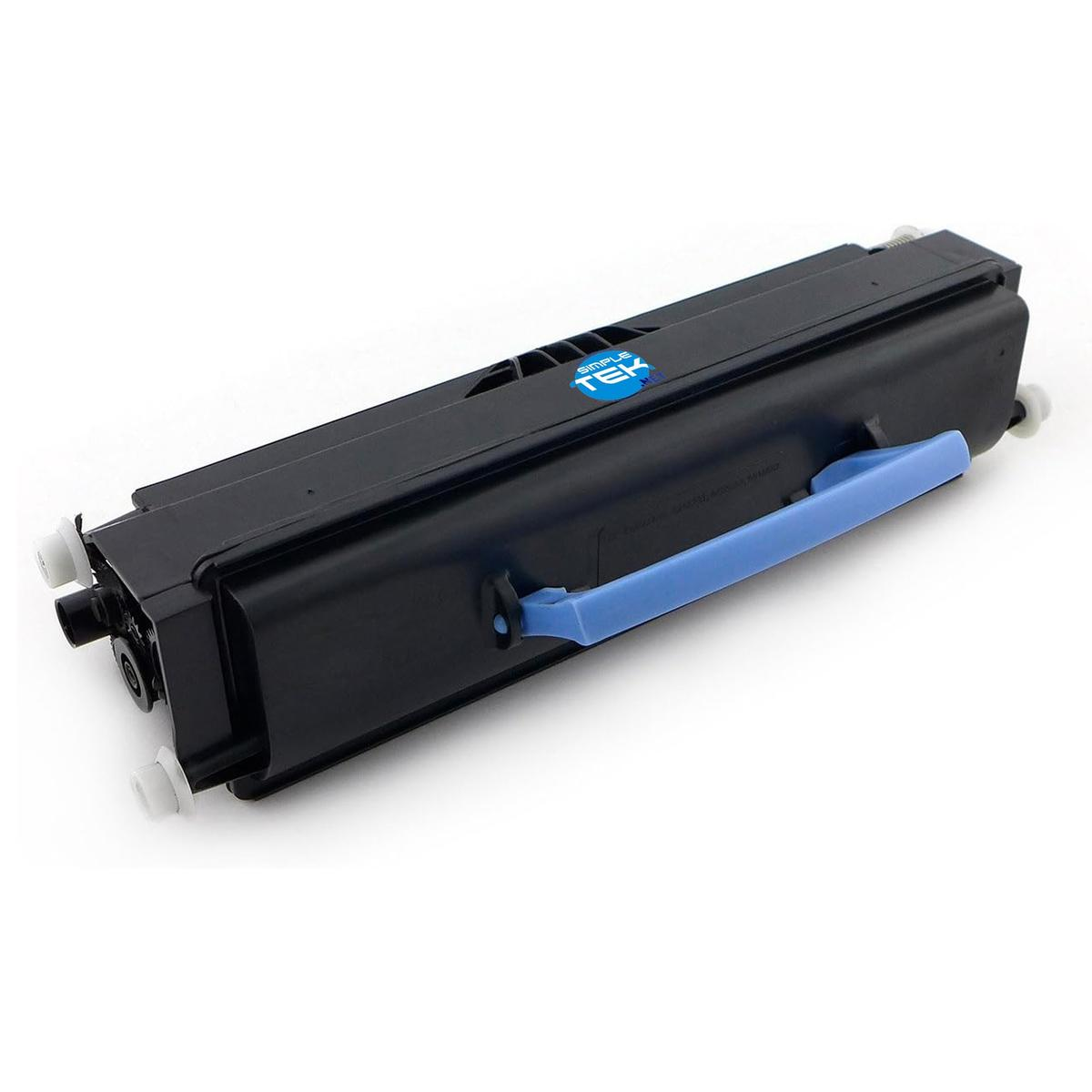 Una cartuccia toner nera con manico blu e logo blu 'Simple Tek'.