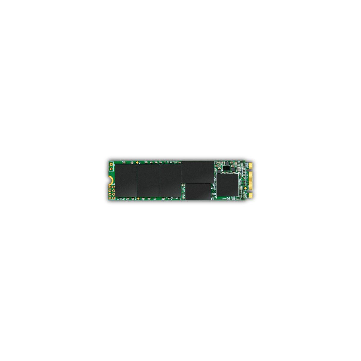 Un'unità di archiviazione SSD M.2 NVMe su sfondo bianco con PCB verde.
