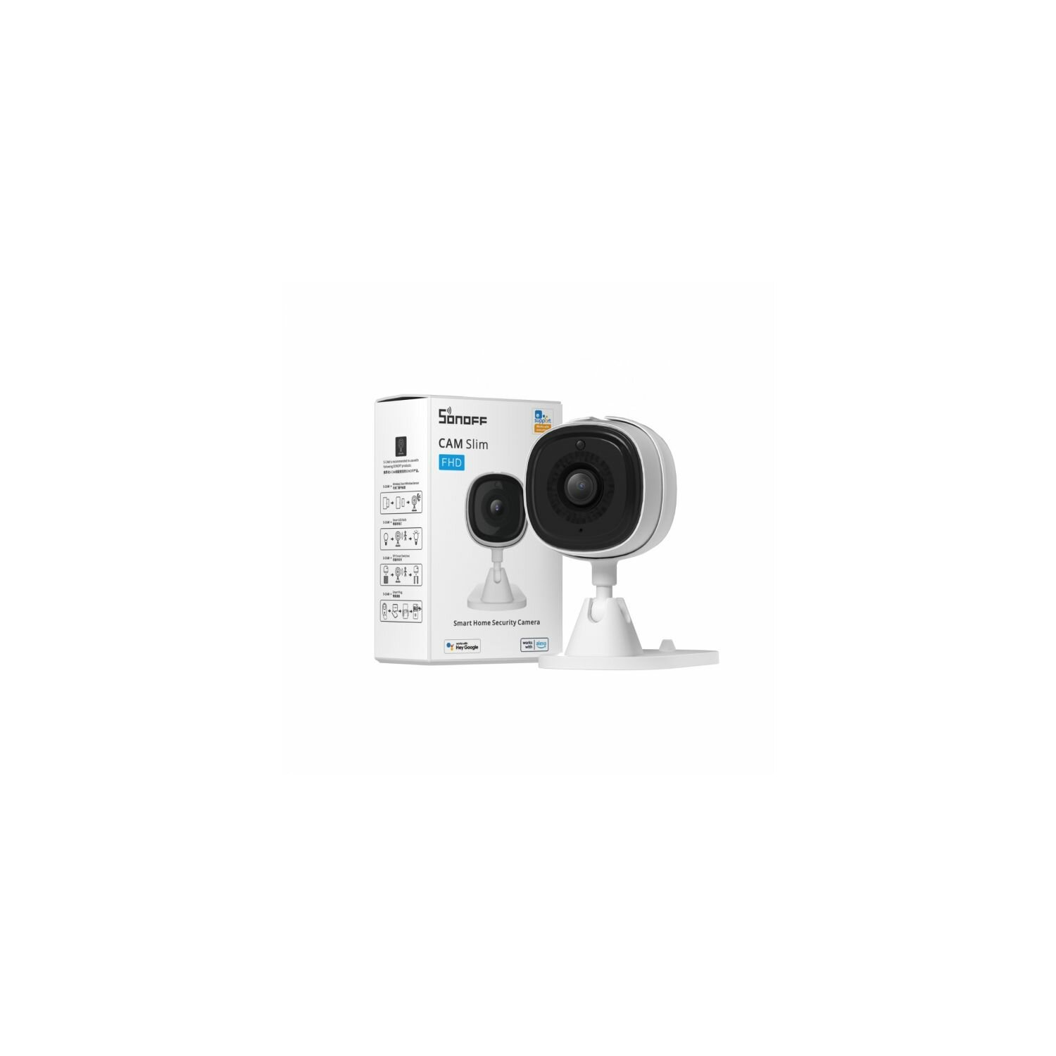 Sonoff Cam Slim FHD Smart Home Sicherheitskamera mit Verpackung.