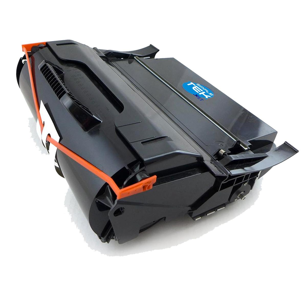 Cartuccia toner nera con accenti arancioni e logo blu SimpleTek.net su sfondo bianco.
