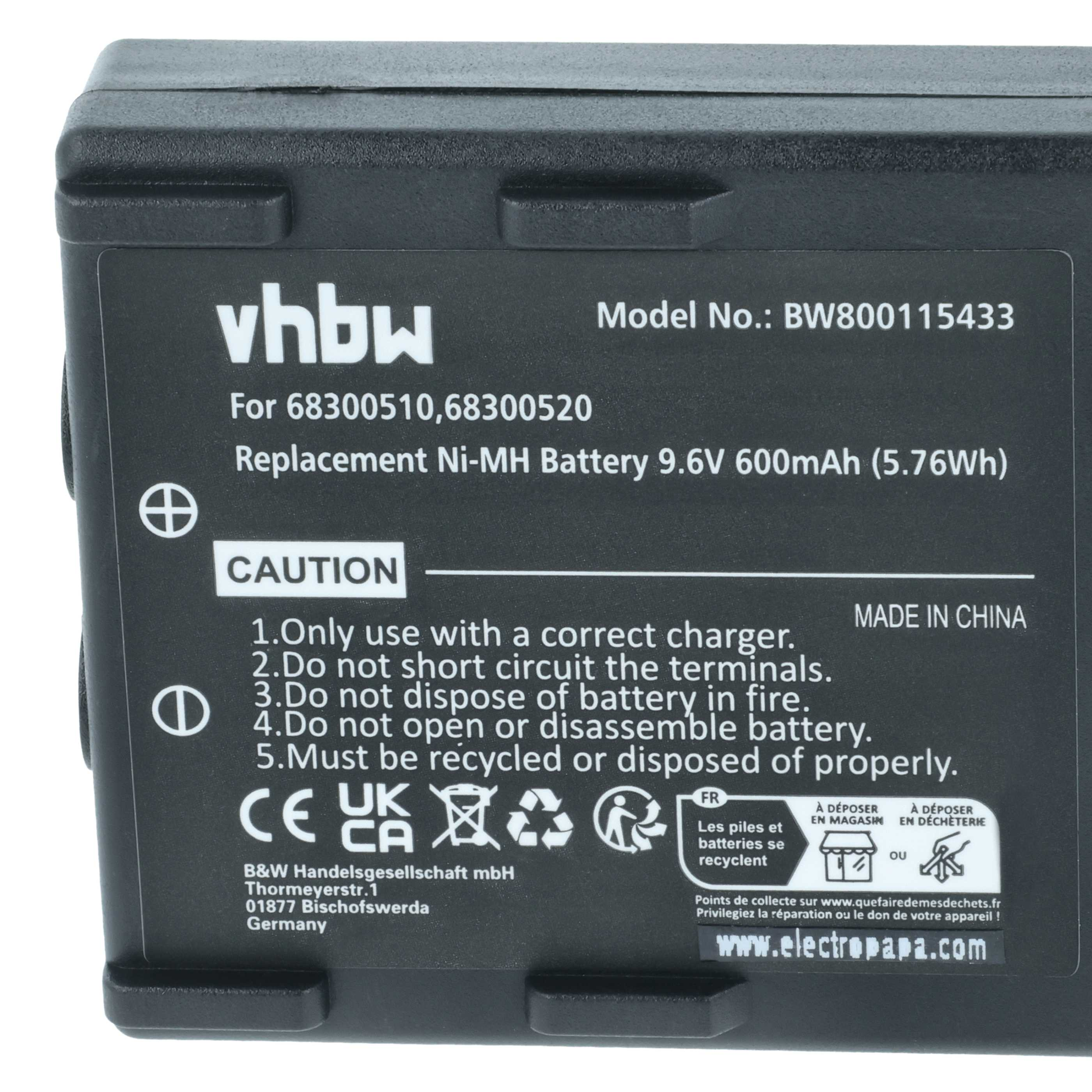 VHBW 43893 NiMH Akku, NiMH, 9.6 Volt, 600 mAh | MediaMarkt