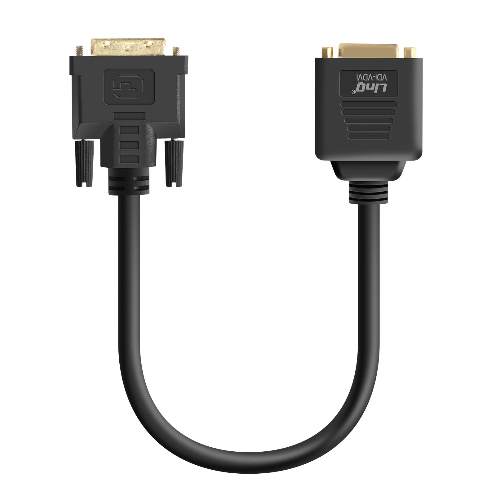 Cavo adattatore DVI-D a VGA nero con connettori placcati oro.