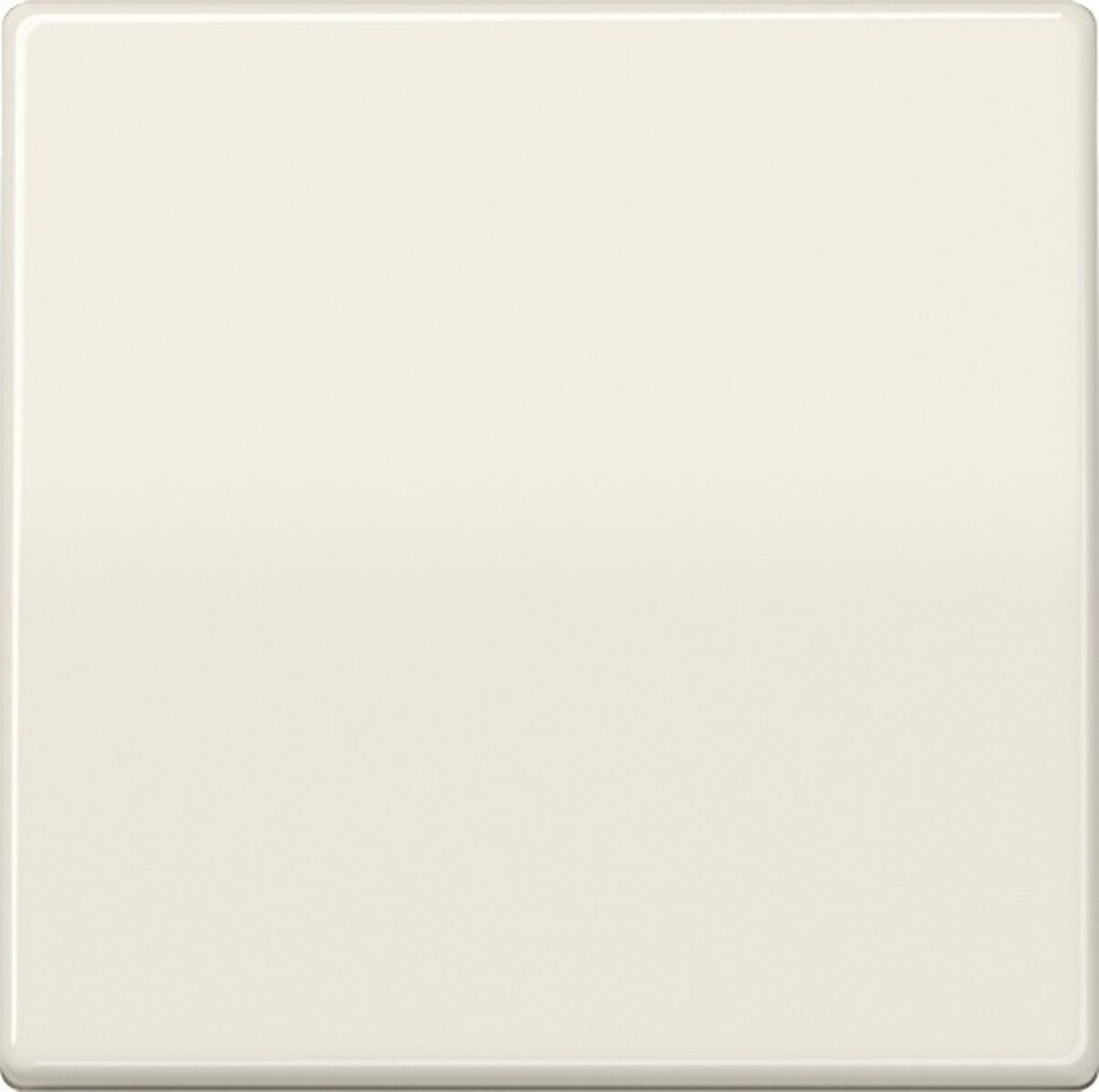 Una superficie quadrata liscia, color crema con angoli arrotondati.