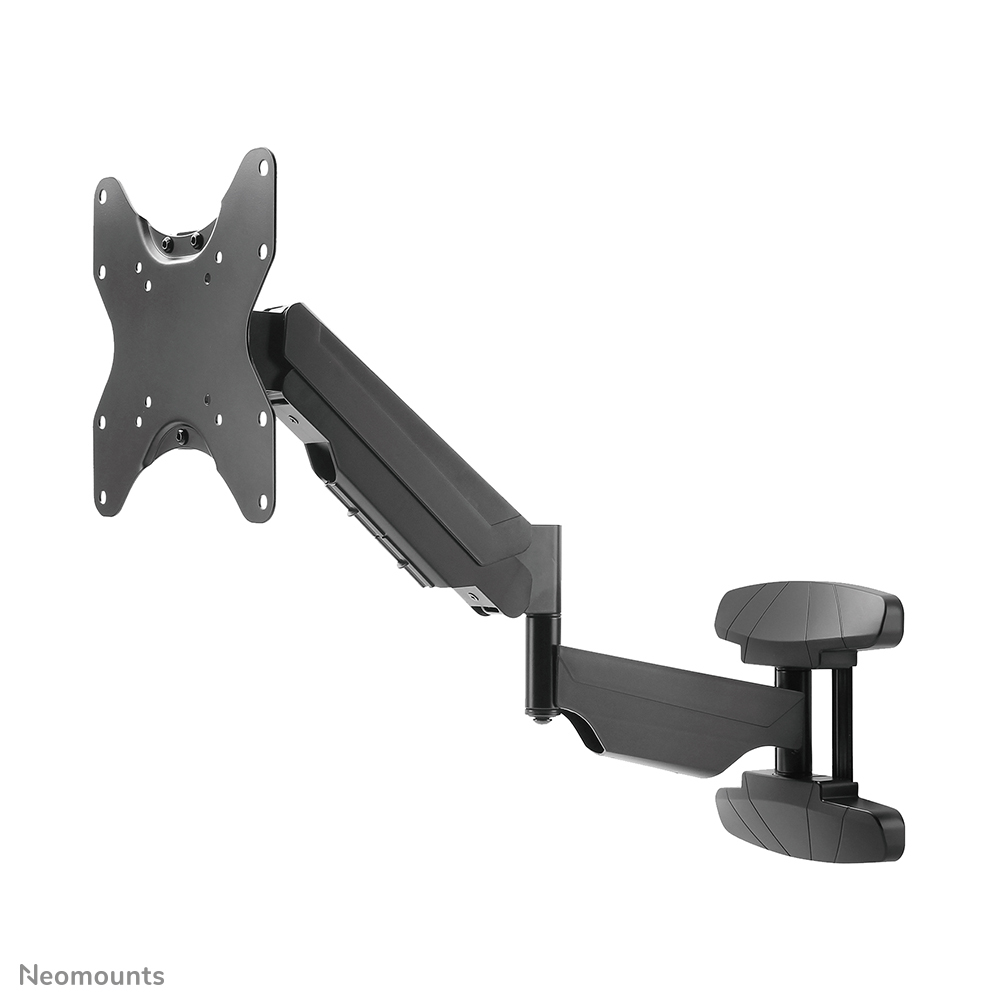 Bras de moniteur noir avec articulation réglable et support VESA.