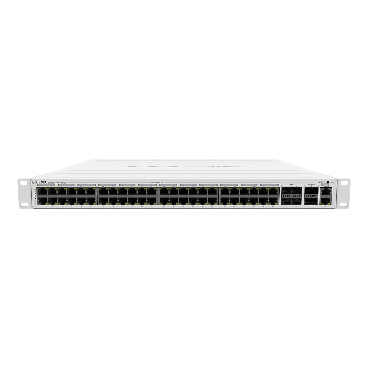 Switch MikroTik CRS354-48P-4S+2Q+ Gigabit Ethernet bianco 48 porte.