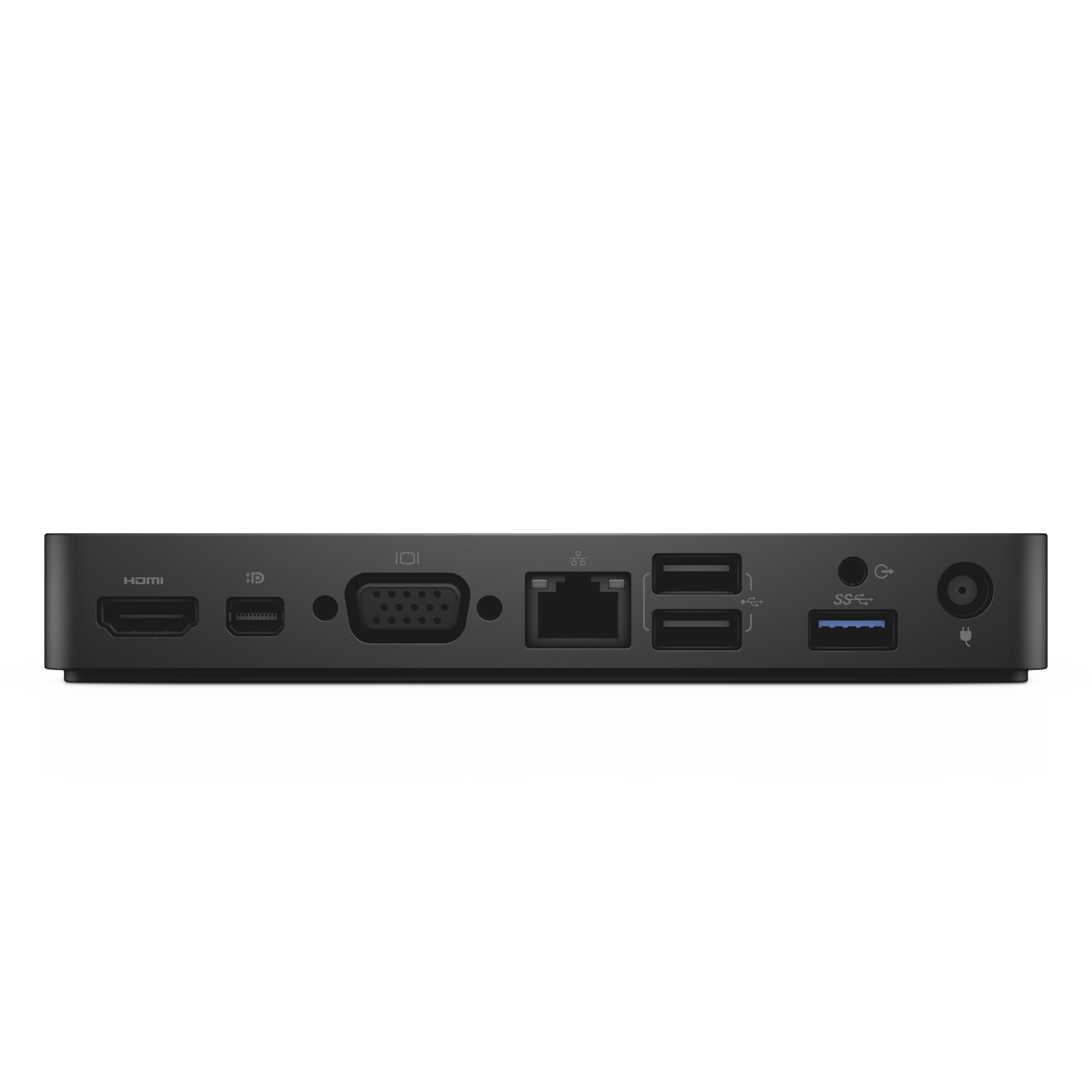 Pannello posteriore di un computer nero con porte HDMI, USB, Ethernet e di alimentazione.