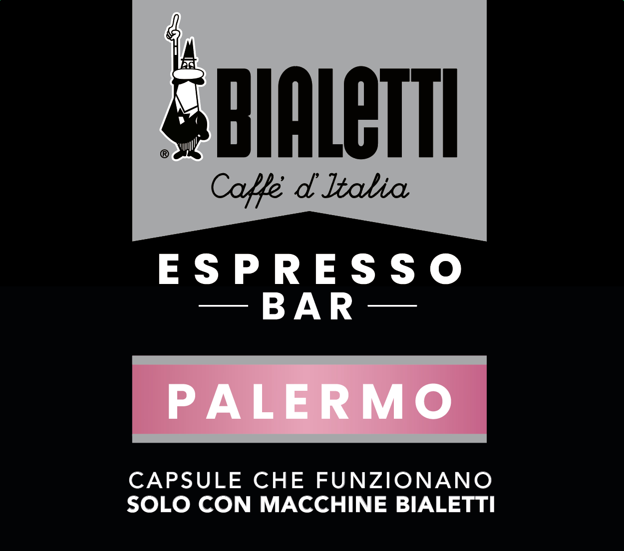 Capsule Bialetti Espresso Bar Palermo per macchine Bialetti.