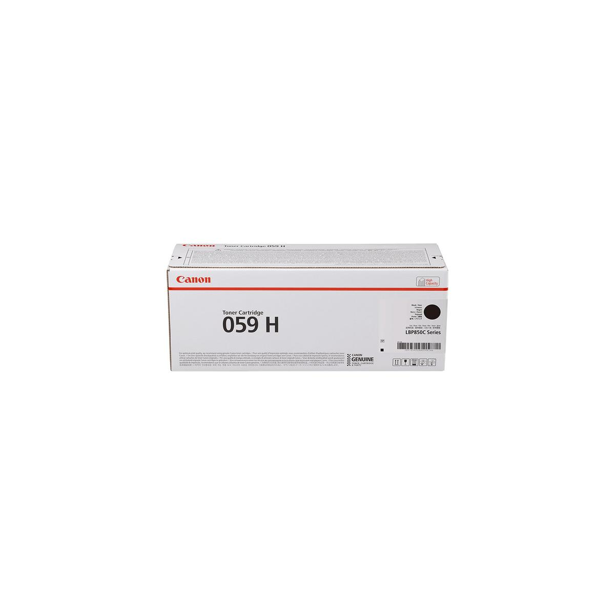 Scatola cartuccia toner Canon 059 H, toner nero alta capacità.