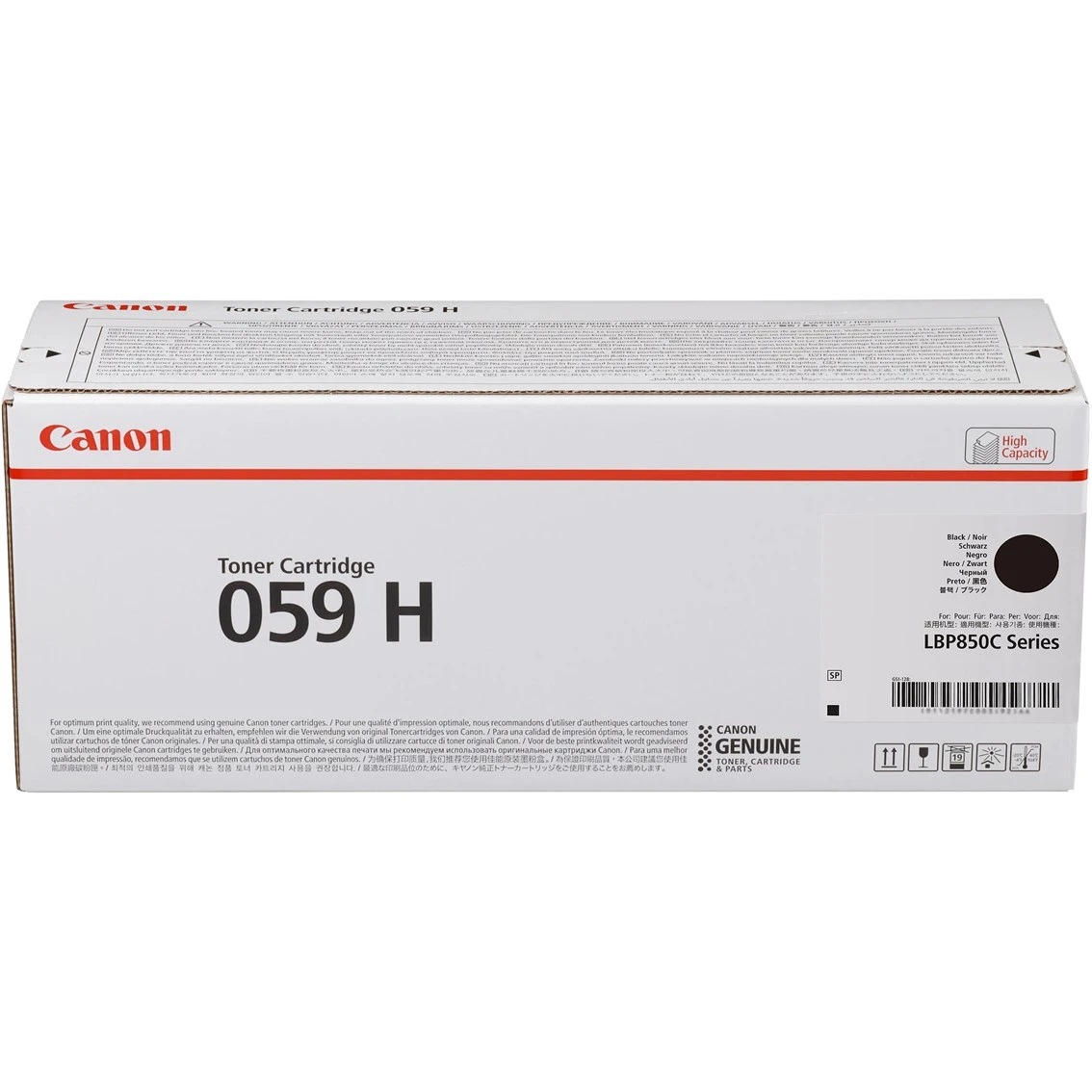 Cartuccia toner Canon 059 H, Nero, Serie LBP850C, Alta Capacità.