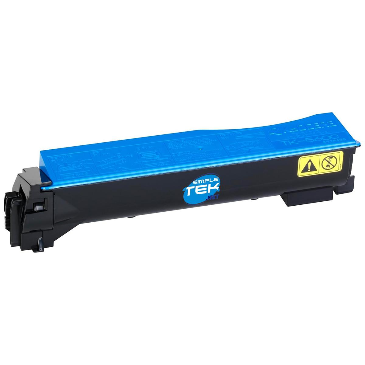 Cartuccia toner nera con coperchio blu, etichettata 'Simple Tek'.