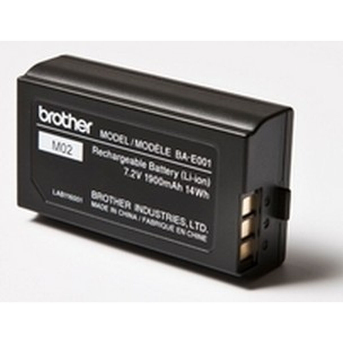Batteria ricaricabile Li-ion Brother M02 nera, modello BA-E001, 7,2V, 1900mAh.