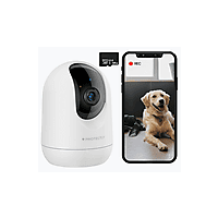 MediaMarkt SILTCON Beveiligingscamera Binnen - 2K 3 MP Ultra HD - Huisdiercamera - Wifi - 64GB SD - Wit Beveiligingscamera Wit aanbieding