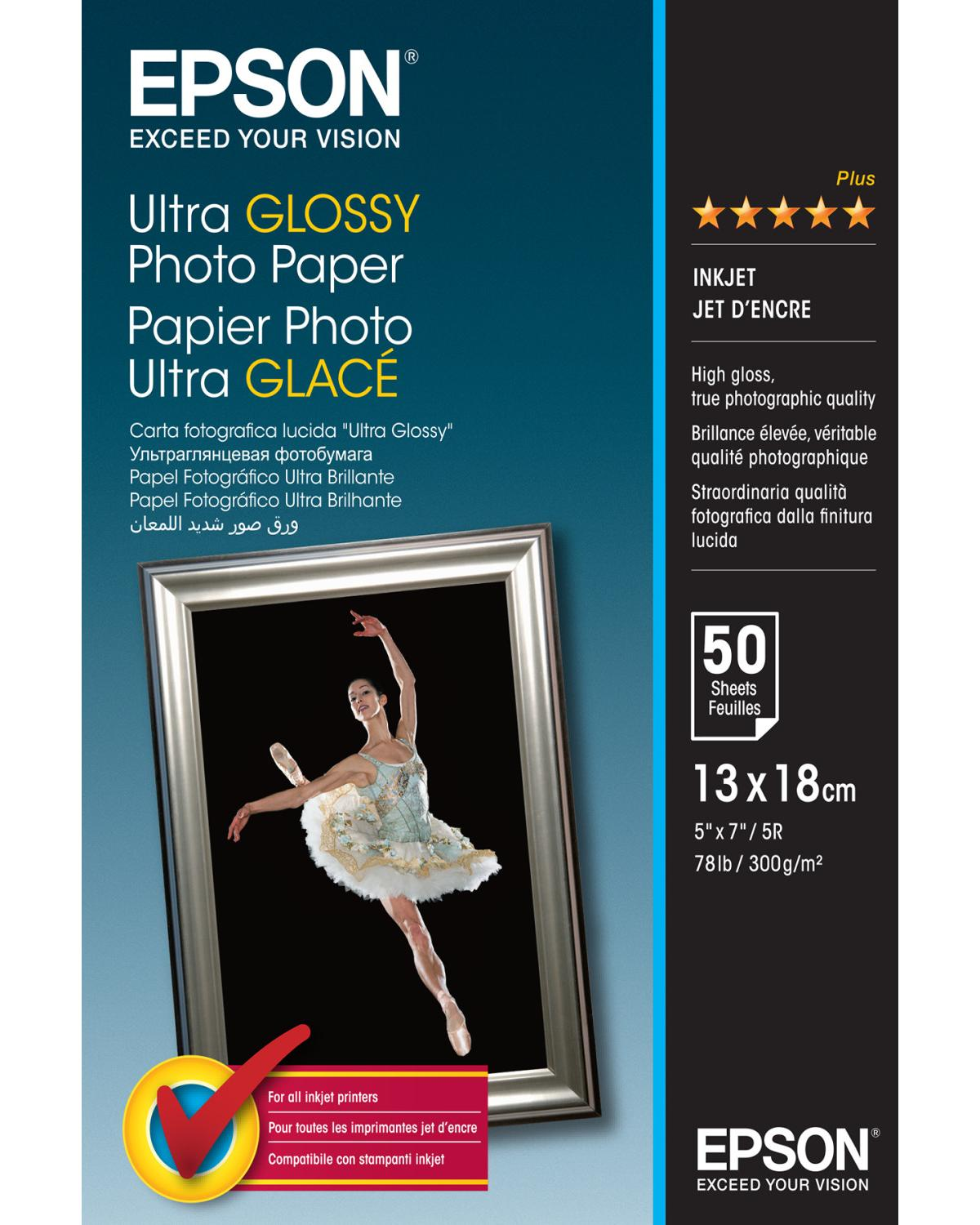 Carta Fotografica Epson Ultra Lucida 13x18cm con ballerina.