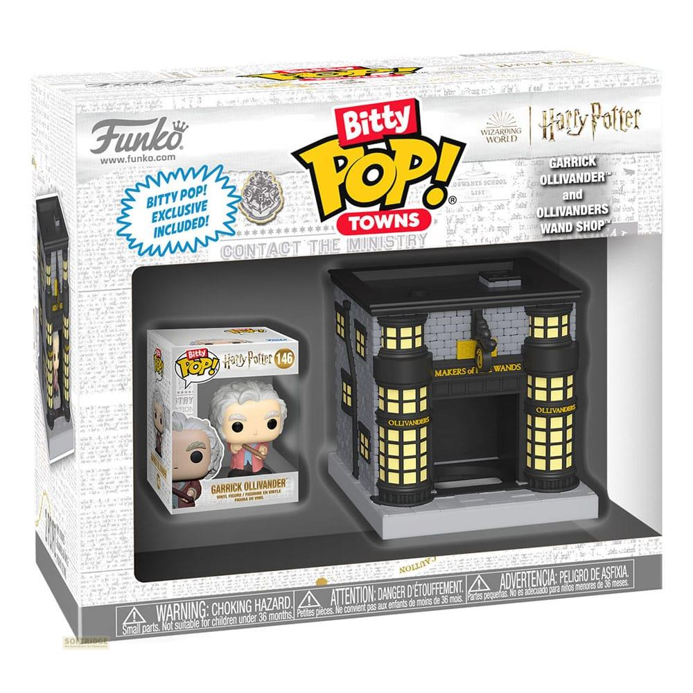 Set Funko Bitty Pop! Harry Potter con figura di Ollivander e negozio di bacchette.