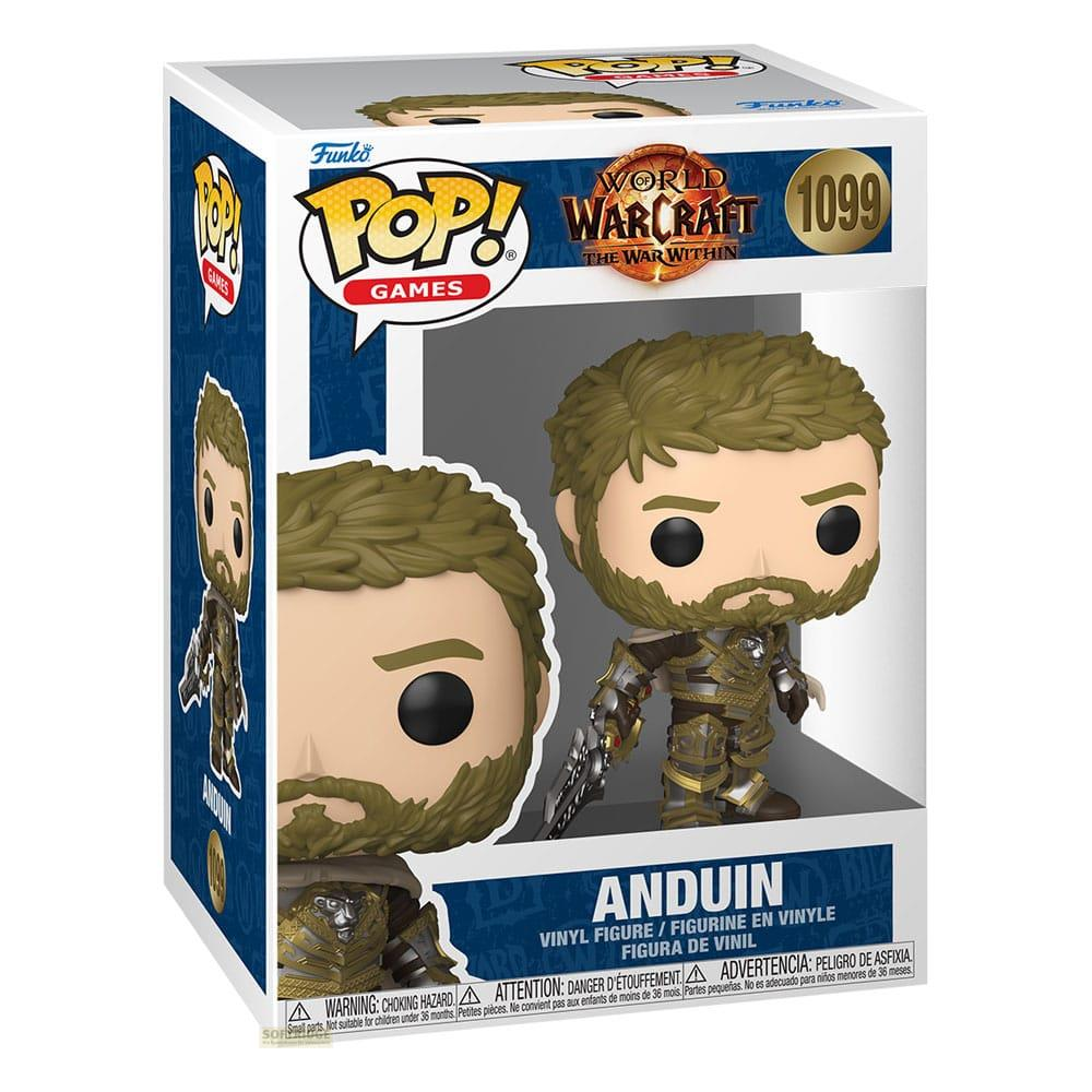 Figurka winylowa Funko Pop! Anduina z World of Warcraft, trzymająca miecz.