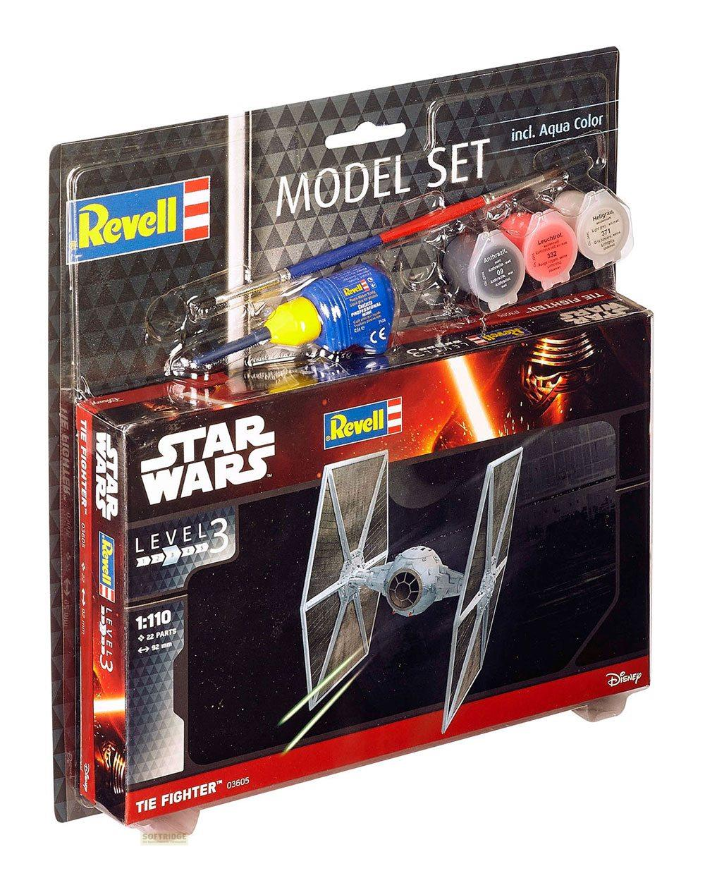 Zestaw do modelowania Revell Star Wars TIE Fighter z farbami i klejem.