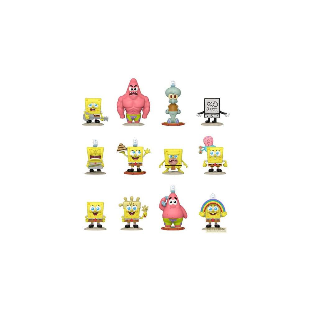 12 Spongebob Schwammkopf Figuren: Spongebob, Patrick, Thaddäus, Gary und Mr. Krabs.