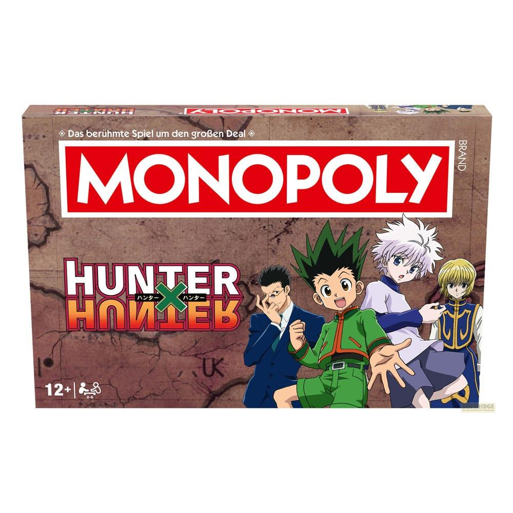 Monopoly Hunter x Hunter Brettspiel mit vier Charakteren, Logo und Altersempfehlung 12+